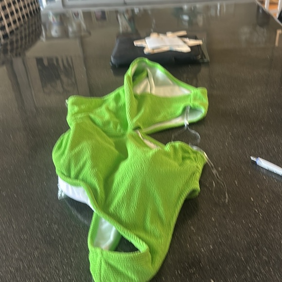 Vibrant Green One-Piece Swimsuit - Picture 2 of 2